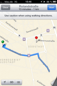 Cologe, Germany iOS 6 maps
