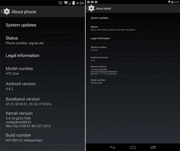 HTC One, LG G Pad 8.3 Και Samsung Galaxy S4 GPE Παίρνουν Android 4.4.2